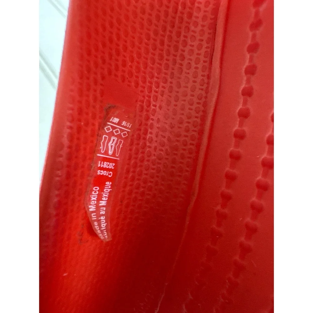 Crocs Sienna Flat Women Size 8 Red Orange Slip - On Shoes